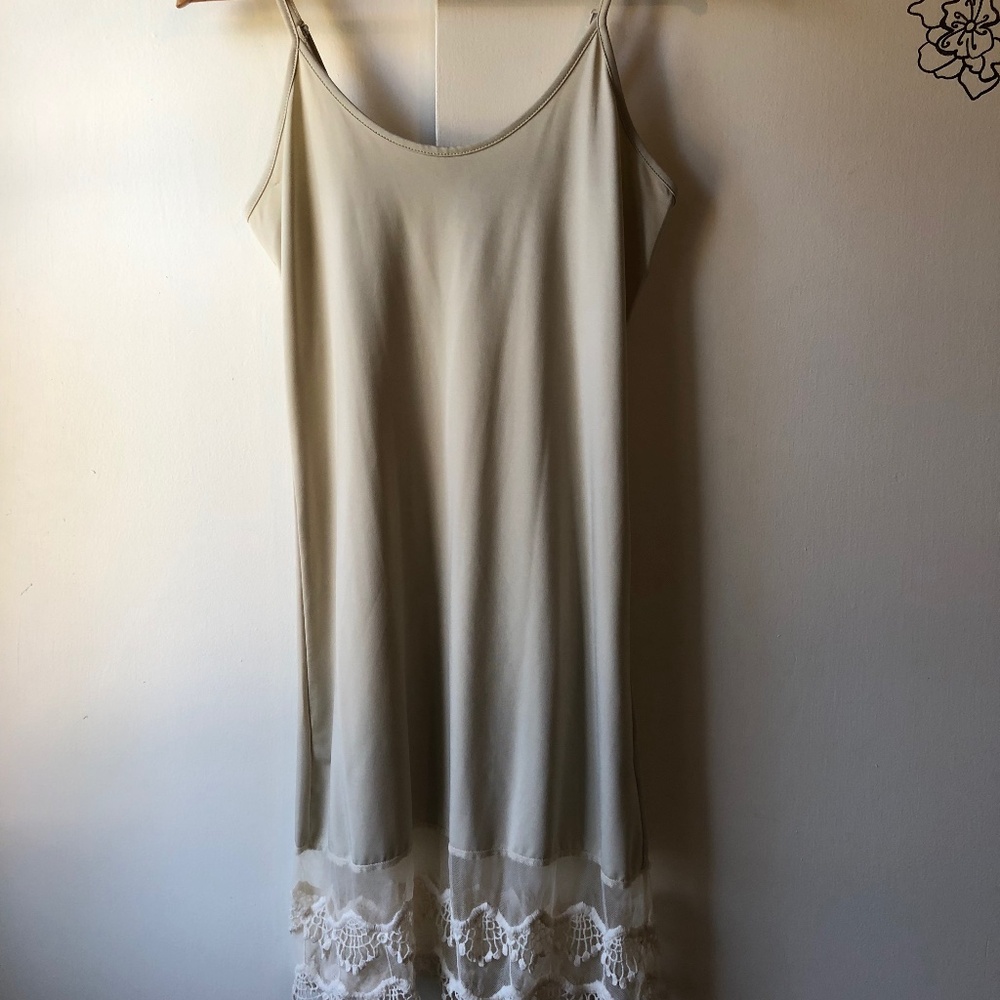 Small Night Gown Lace Tan Womens Venus